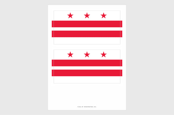 Washington DC Flag Stickers
