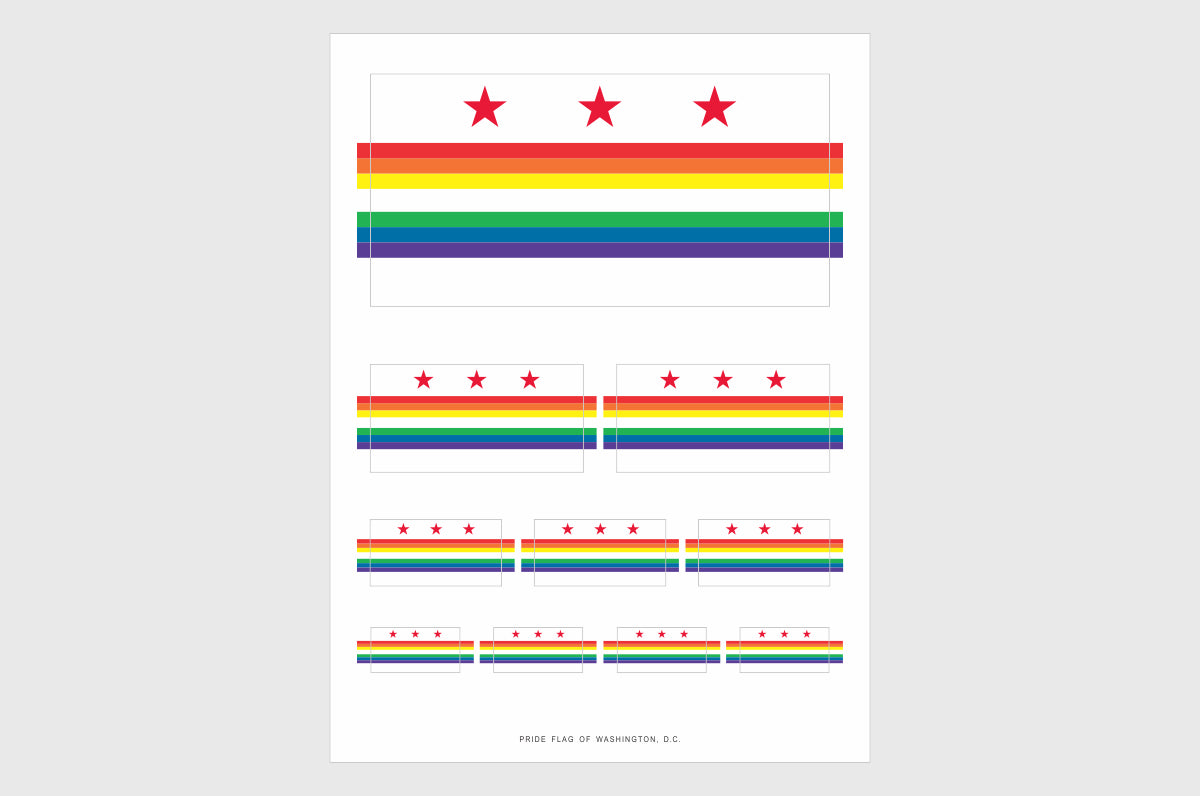 Washington DC LGBTQ Pride Flag Stickers