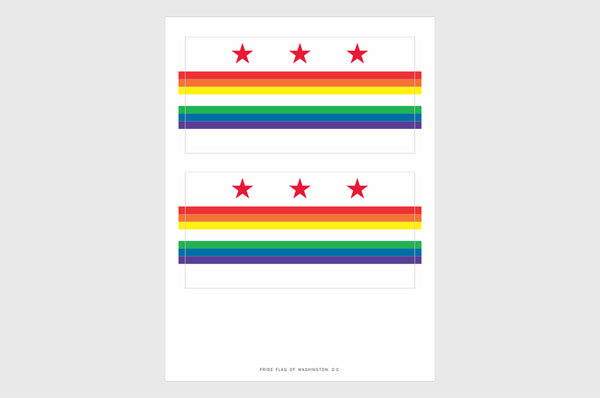 Washington DC LGBTQ Pride Flag Stickers