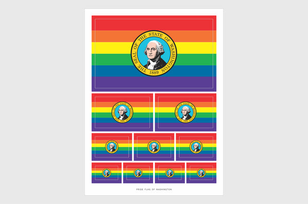 Washington LGBTQ Pride Flag Stickers