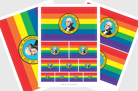 Washington LGBTQ Pride Flag Stickers