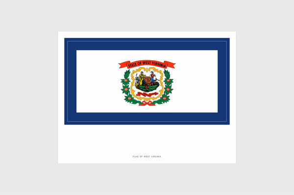 West Virginia Flag Stickers