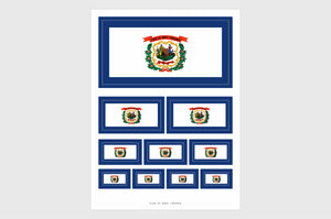 West Virginia Flag Stickers