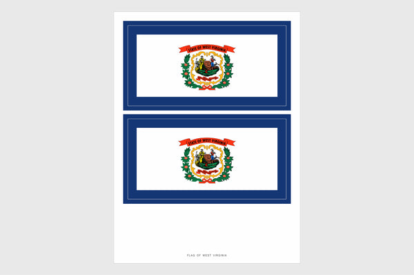 West Virginia Flag Stickers