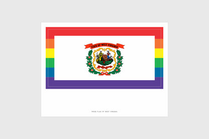 West Virginia LGBTQ Pride Flag Stickers
