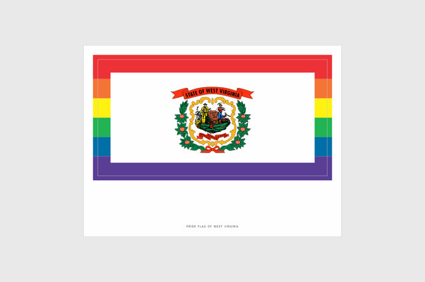 West Virginia LGBTQ Pride Flag Stickers