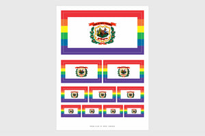 West Virginia LGBTQ Pride Flag Stickers