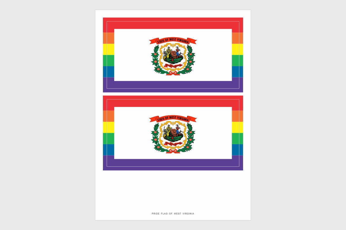 West Virginia LGBTQ Pride Flag Stickers