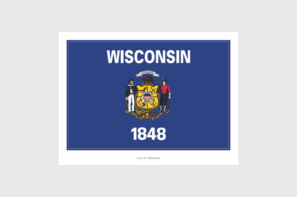 Wisconsin Flag Stickers