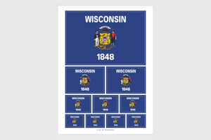 Wisconsin Flag Stickers