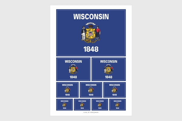 Wisconsin Flag Stickers