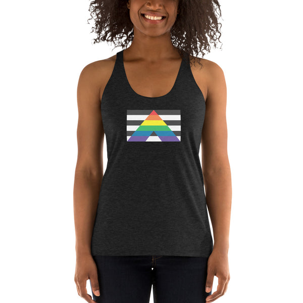 Straight Ally Flag Women's Racerback Tank