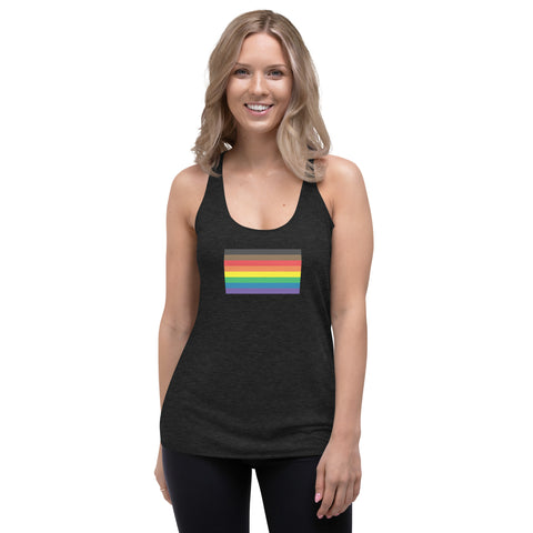 More Color, More Pride Flag Women's Racerback Tank