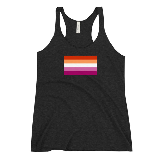 Sunset Lesbian Pride Flag (2019) Women's Racerback Tank