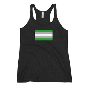 Gray Romantic Flag Women's Racerback Tank