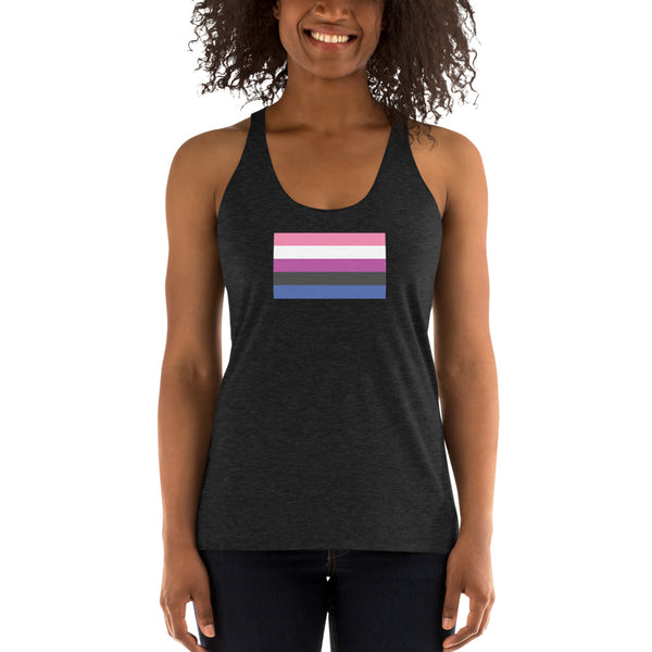 Genderfluid Flag Women's Racerback Tank