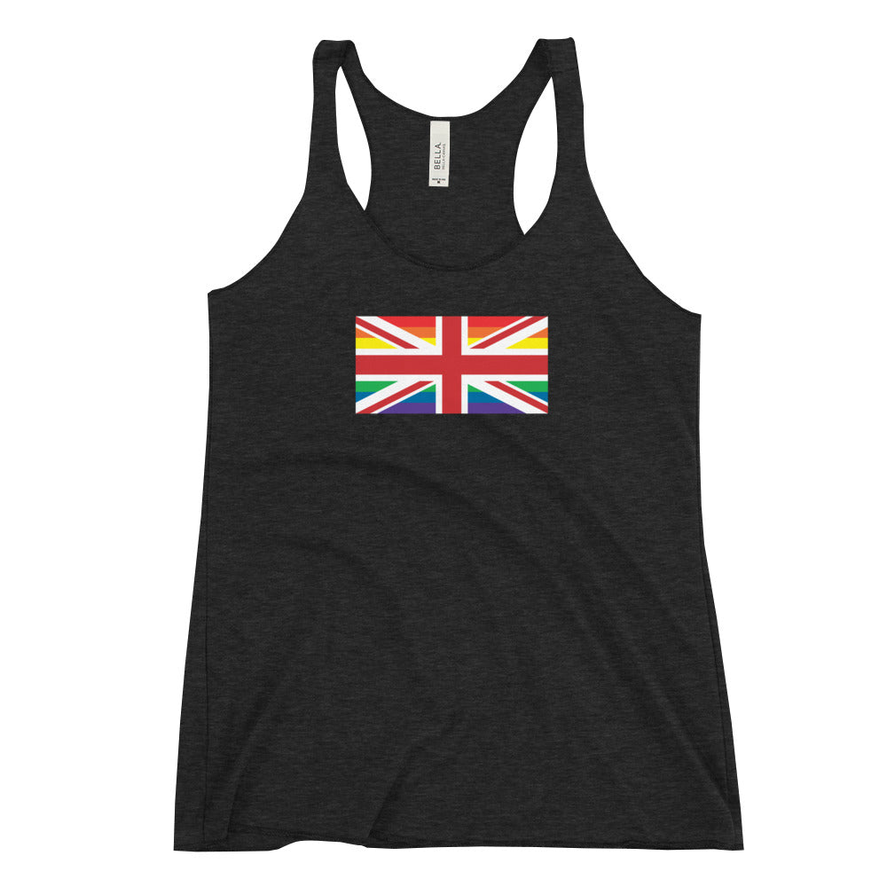 United Kingdom LGBT Pride Flag Women's Racerback Tank