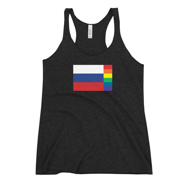 Russia LGBT Pride Flag Women's Racerback Tank