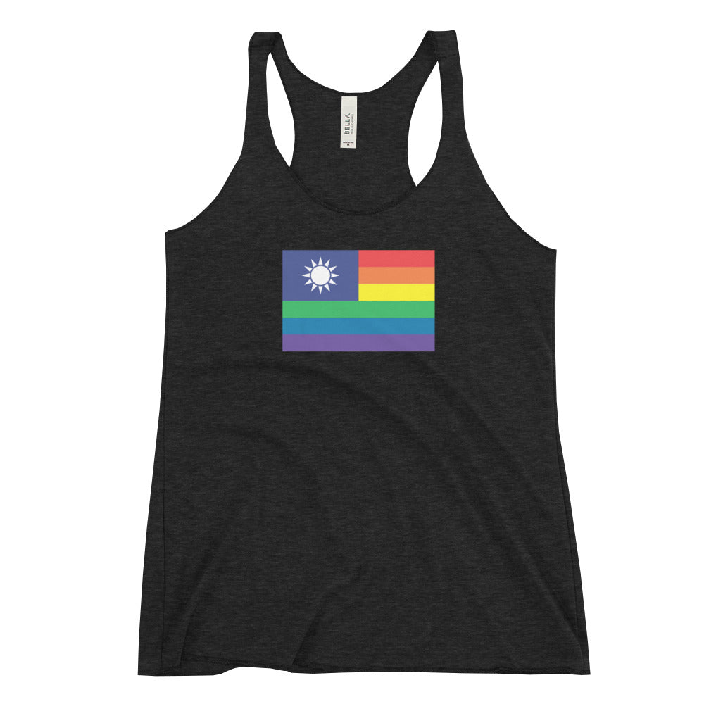 Taiwan LGBT Pride Flag Women's Racerback Tank
