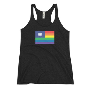 Taiwan LGBT Pride Flag Women's Racerback Tank