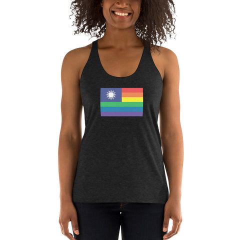 Taiwan LGBT Pride Flag Women's Racerback Tank