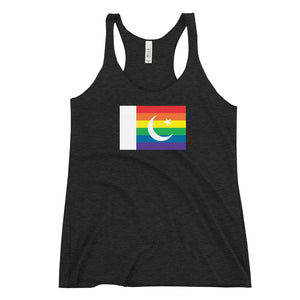 Pakistan LGBT Pride Flag Women's Racerback Tank