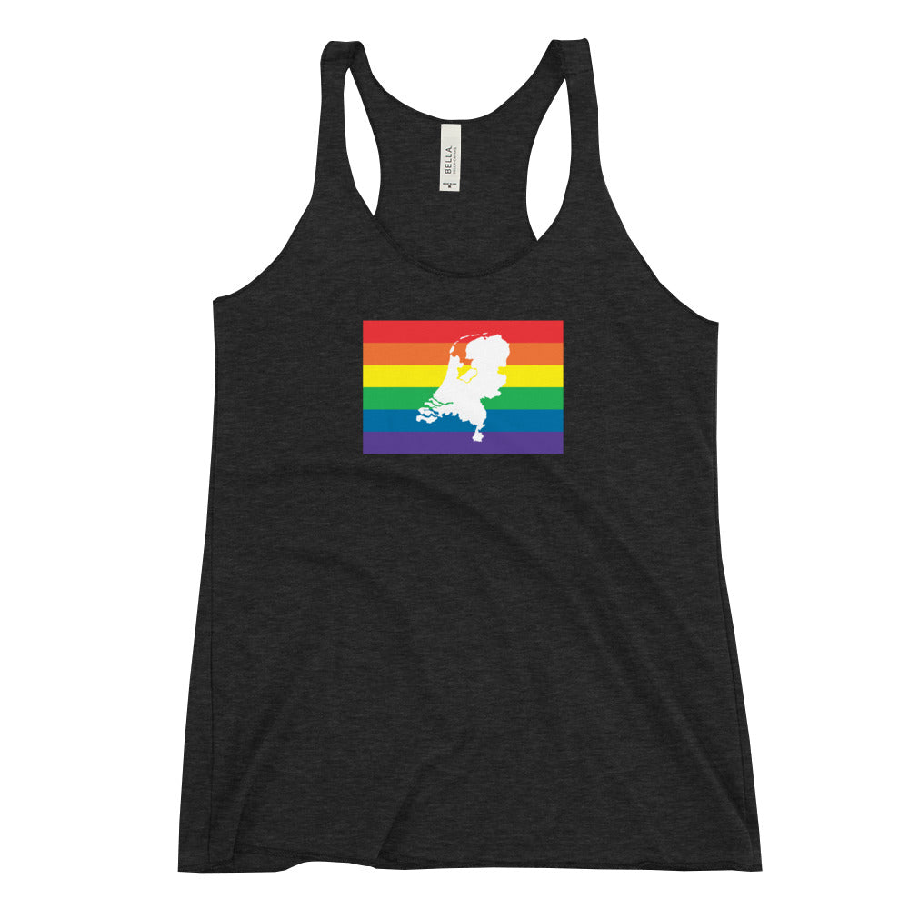 Netherlands LGBT Pride Flag Women's Racerback Tank