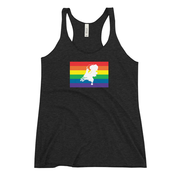 Netherlands LGBT Pride Flag Women's Racerback Tank