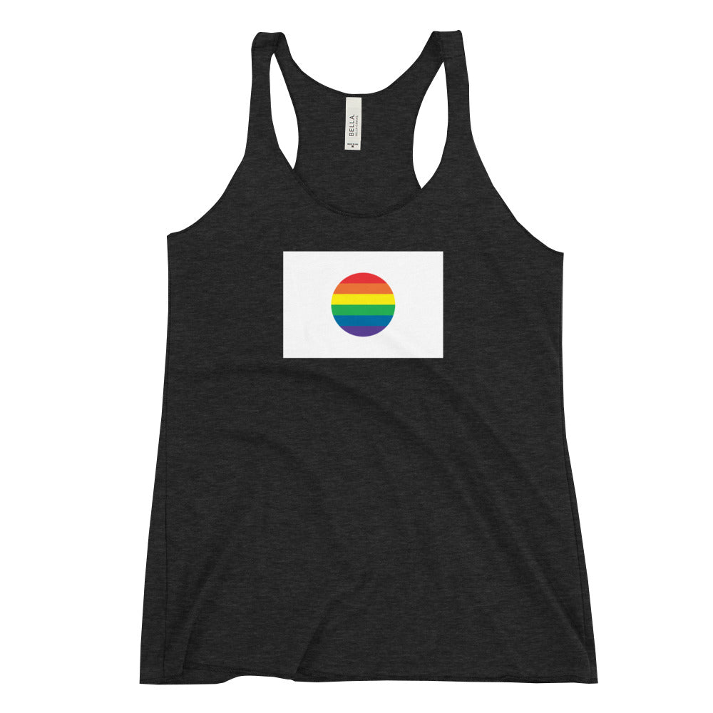Japan LGBT Pride Flag Women's Racerback Tank