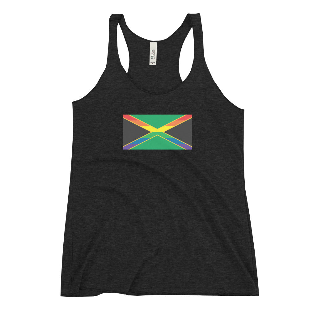 Jamaica LGBT Pride Flag Women's Racerback Tank