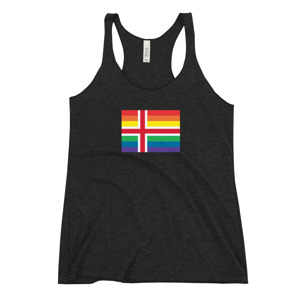 Iceland LGBT Pride Flag Women's Racerback Tank