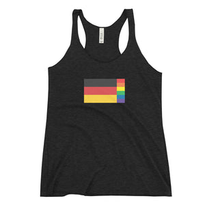 Germany LGBT Pride Flag Women's Racerback Tank