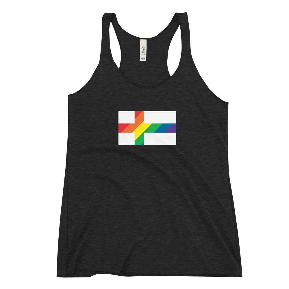 Finland LGBT Pride Flag Women's Racerback Tank