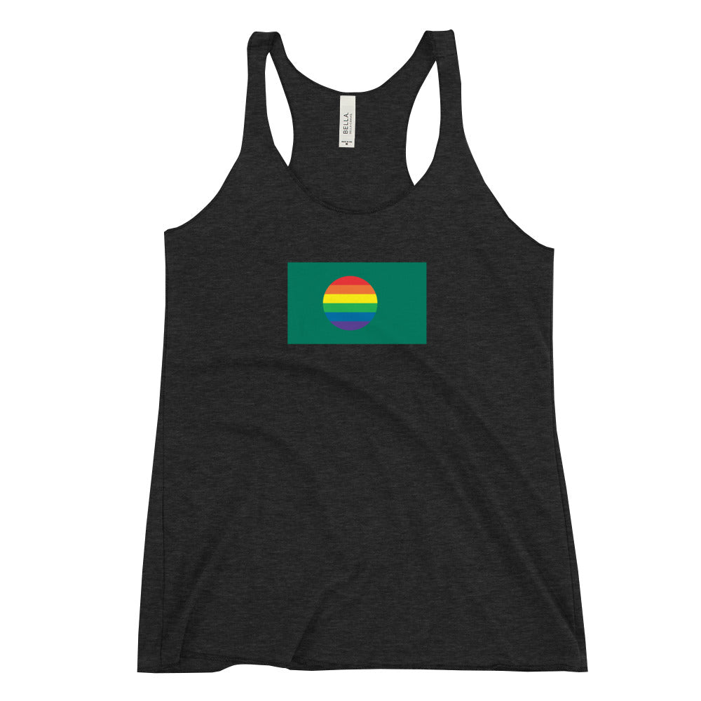 Bangladesh LGBT Pride Flag Women's Racerback Tank
