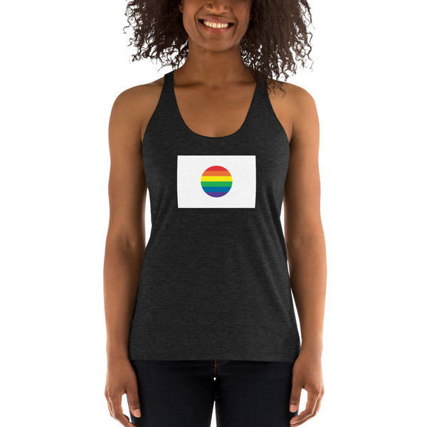 Japan LGBT Pride Flag Women's Racerback Tank