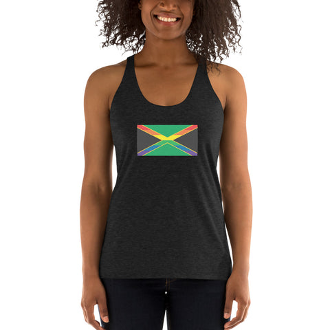 Jamaica LGBT Pride Flag Women's Racerback Tank