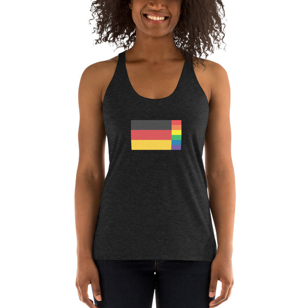 Germany LGBT Pride Flag Women's Racerback Tank