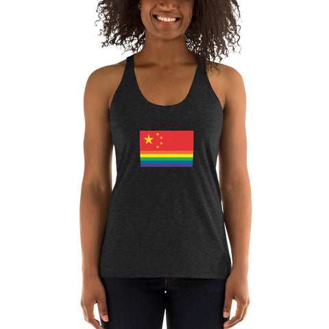 China Pride Flag Women's Racerback Tank