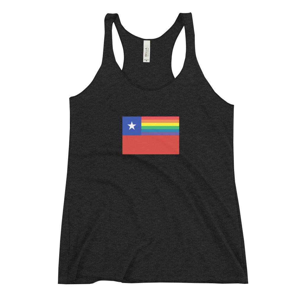 Chile LGBT Pride Flag Women's Racerback Tank