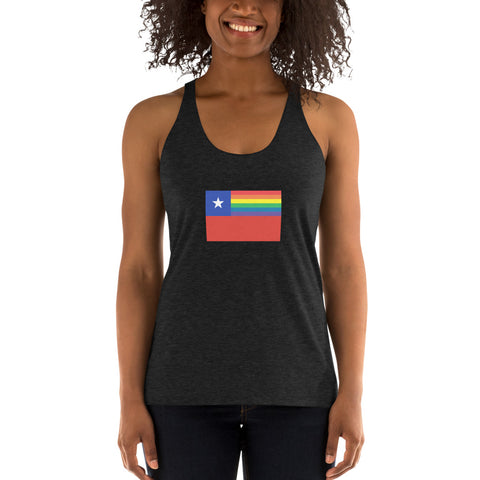 Chile LGBT Pride Flag Women's Racerback Tank