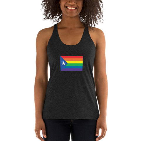 Catalonia LGBT Pride Flag Women's Racerback Tank