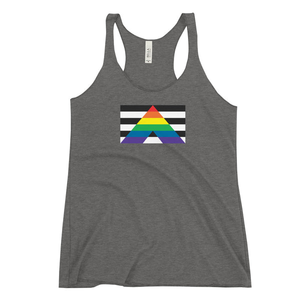 Straight Ally Flag Women's Racerback Tank