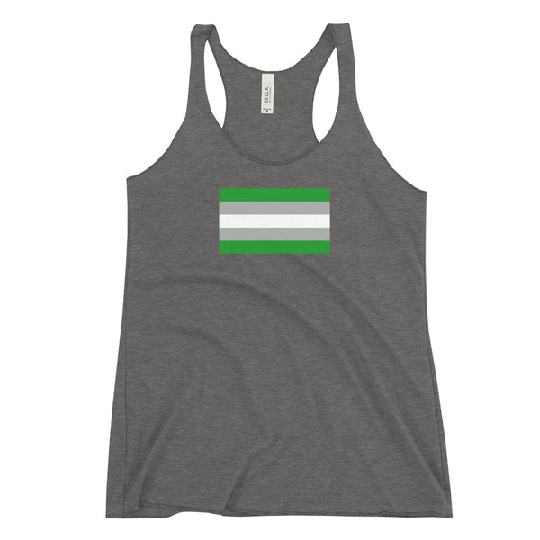 Gray Romantic Flag Women's Racerback Tank