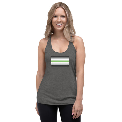 Agender Pride Flag Women's Racerback Tank