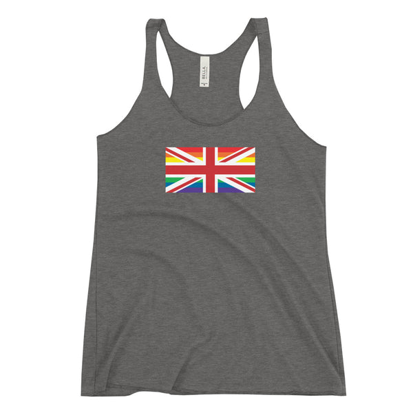 United Kingdom LGBT Pride Flag Women's Racerback Tank