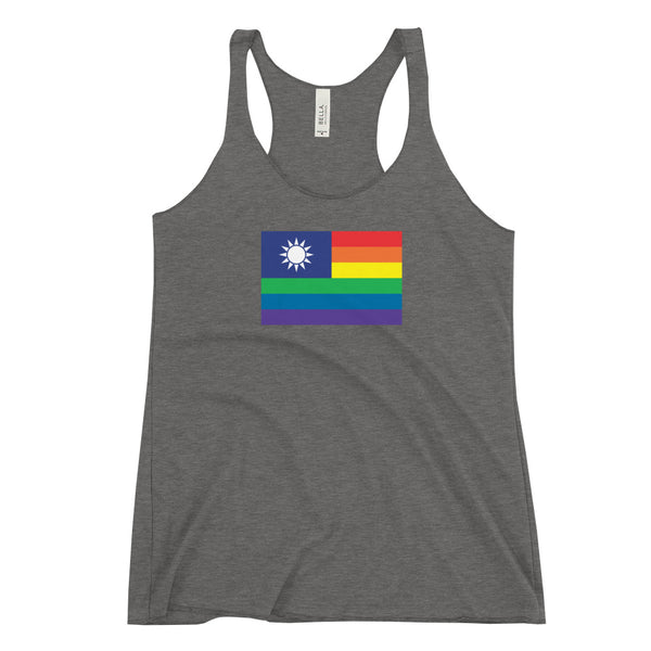 Taiwan LGBT Pride Flag Women's Racerback Tank