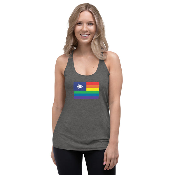 Taiwan LGBT Pride Flag Women's Racerback Tank