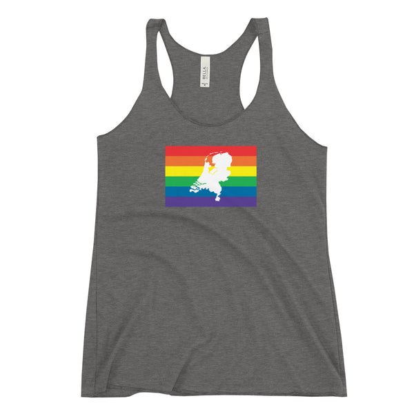 Netherlands LGBT Pride Flag Women's Racerback Tank