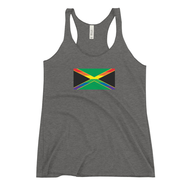 Jamaica LGBT Pride Flag Women's Racerback Tank