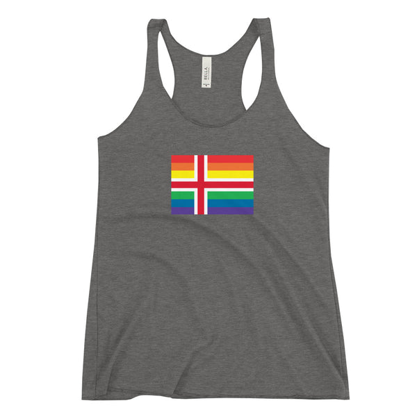 Iceland LGBT Pride Flag Women's Racerback Tank